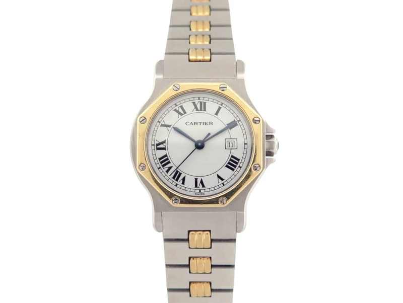 Cartier - Santos Octagonal GM watch in gold and steel