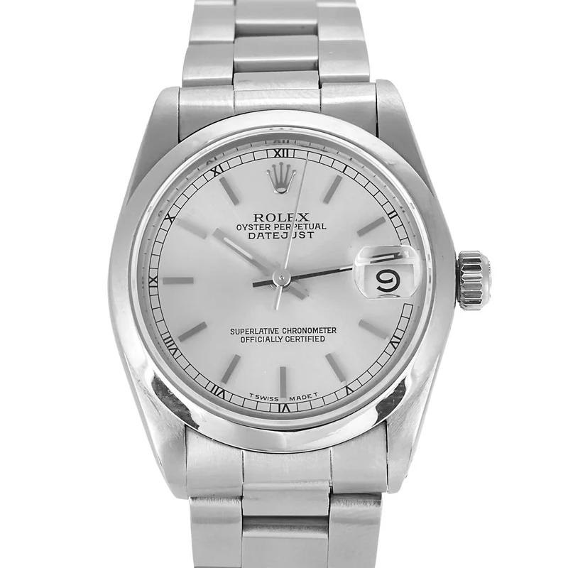 Rolex Datejust - Steel watch with silver dial