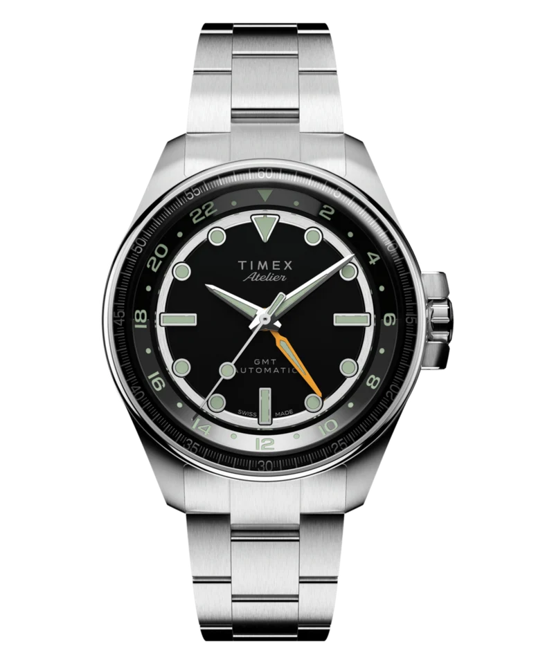 Timex Atelier GMT24 M1a 40mm Swiss Made Automatic Stainless Steel Bracelet