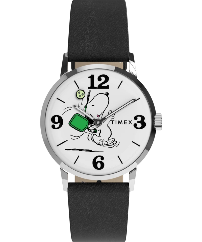 Peanuts® x Timex Marlin® Pickleball 38mm Leather Strap Watch