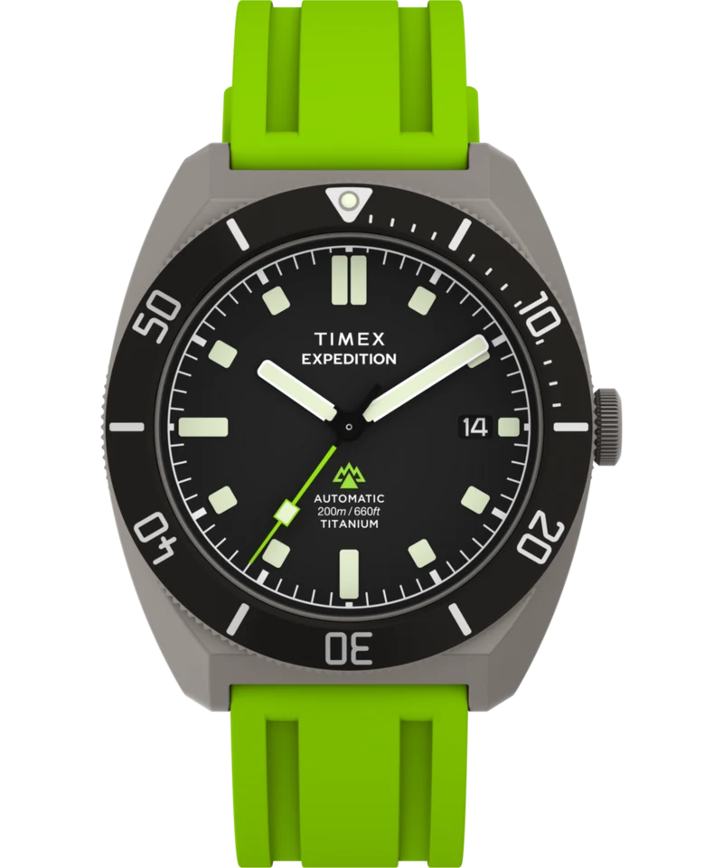 Expedition® Pioneer Titanium Automatic 41mm HNBR Synthetic Rubber Strap Watch
