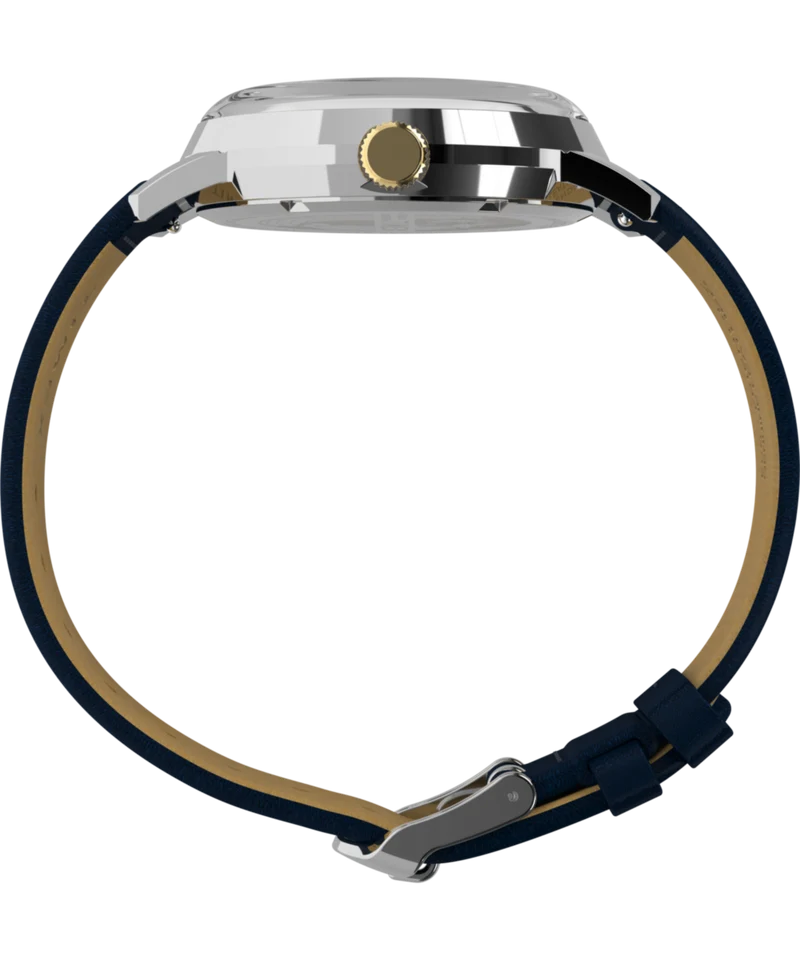 Marlin® Quartz GMT 40mm Leather Strap Watch