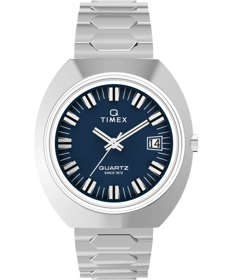 Q Timex® 1972 Time Machine Reissue 39mm Stainless Steel Bracelet Watch