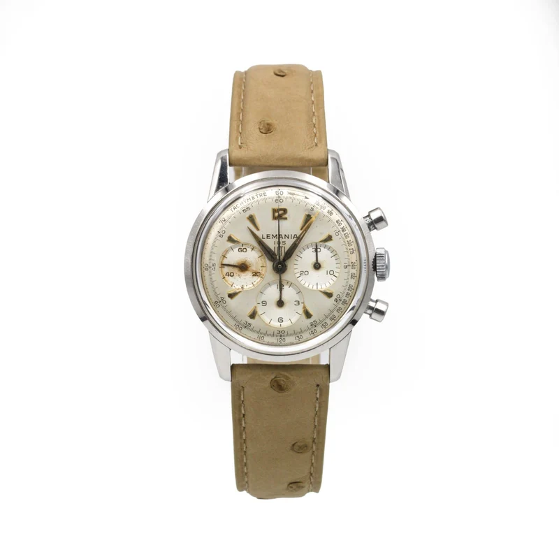 Lemania - UTI 105 chronograph watch in steel