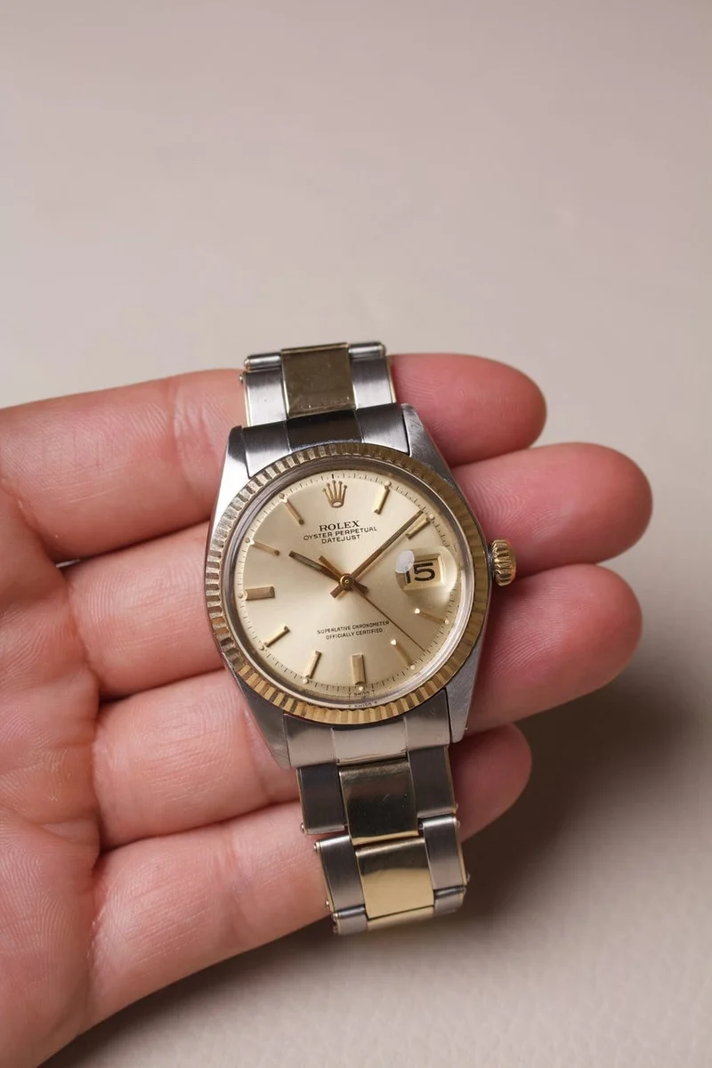 Rolex - Datejust 1601 watch in steel and yellow gold