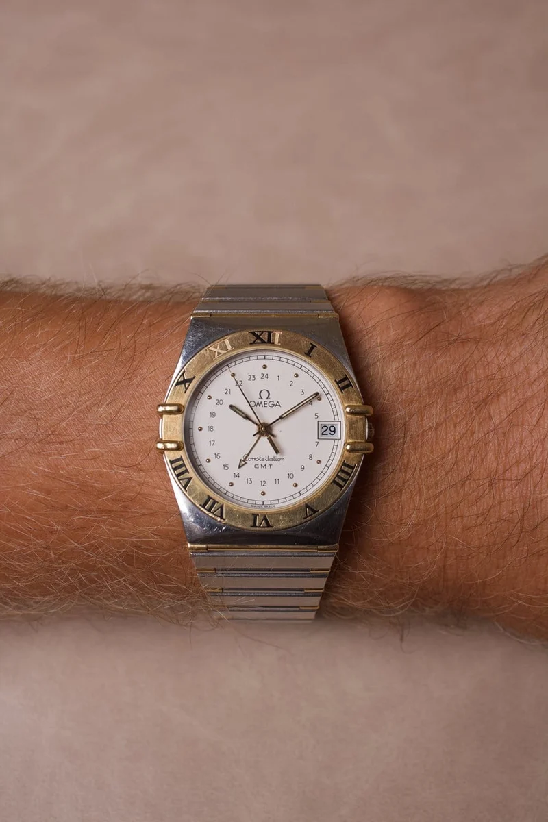 Omega Constellation - GMT watch in steel and 18K yellow gold