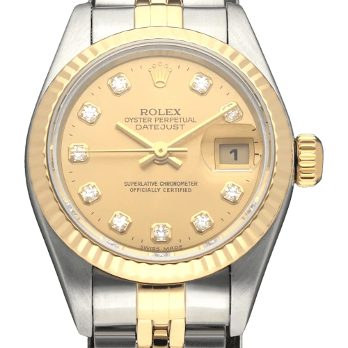 Rolex - Lady-Datejust 79173G watch in gold and steel