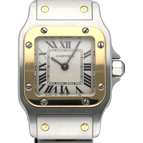 Cartier Santos Galbée - Gold and steel watch
