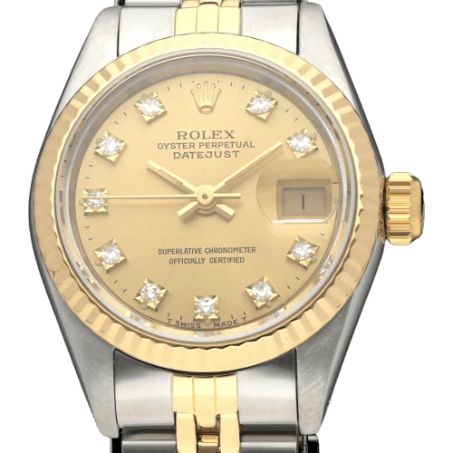 Rolex - Lady-Datejust 69173G watch in gold and steel