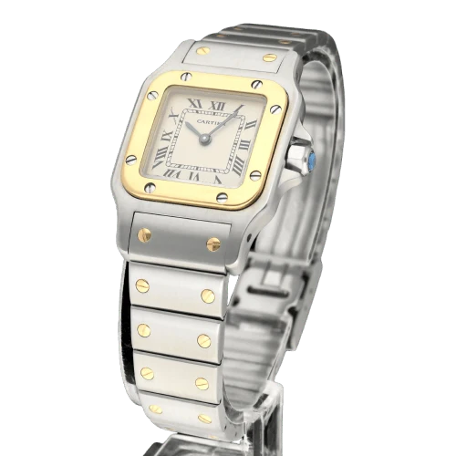 Cartier - Santos Galbée watch W20012C4 gold and steel