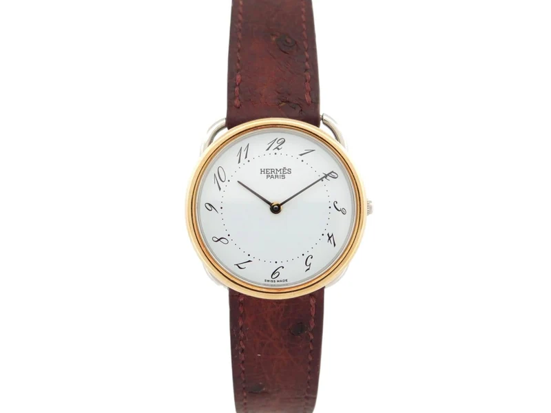 Hermès - Arceau MM AR4.520 30 mm gold-plated and steel watch