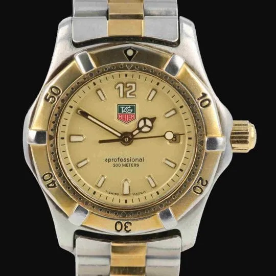TAG Heuer - 2000 Professional watch in yellow gold and steel