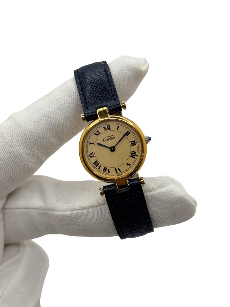 Cartier - Must Vendôme PM watch in silver-gilt