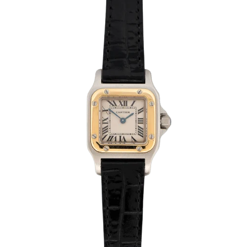 Cartier Santos Galbée - SM watch in steel and yellow gold