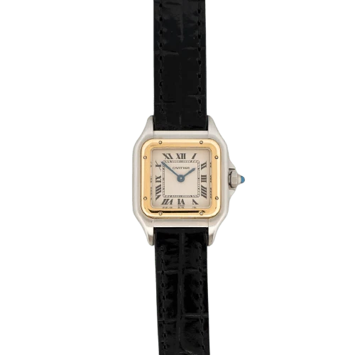 Cartier Panthère - Small model watch in steel and yellow gold with an ivory dial