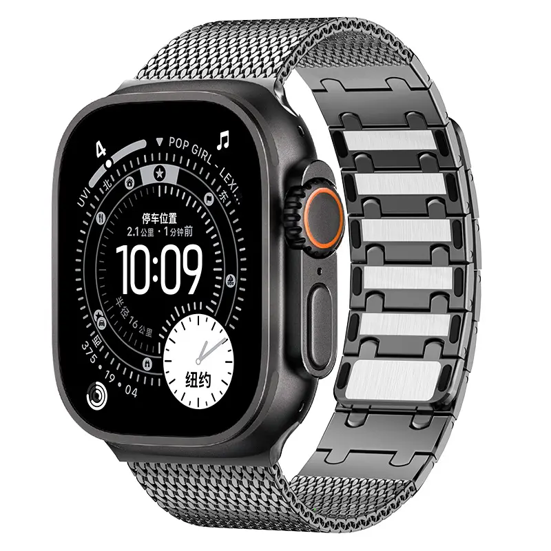 Correa milanesa sólida Apple Watch (grafito)