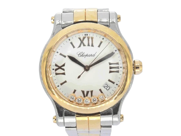 Chopard Happy Sport - Watch in rose gold, steel and diamonds