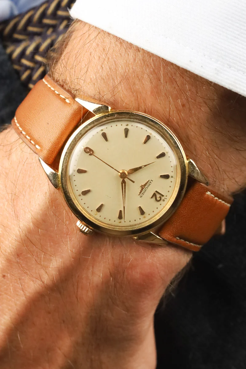 Longines - Gold-plated Cow Horn watch