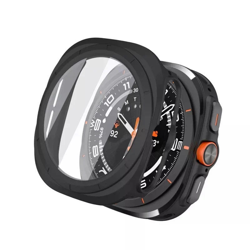Funda rígida con cristal para Samsung Galaxy Watch Ultra 2 (negra)