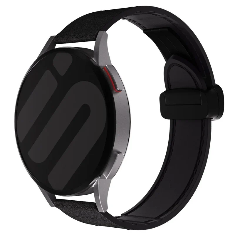 Motorola Moto Watch Ultra D-Buckle Leather Strap (Black)