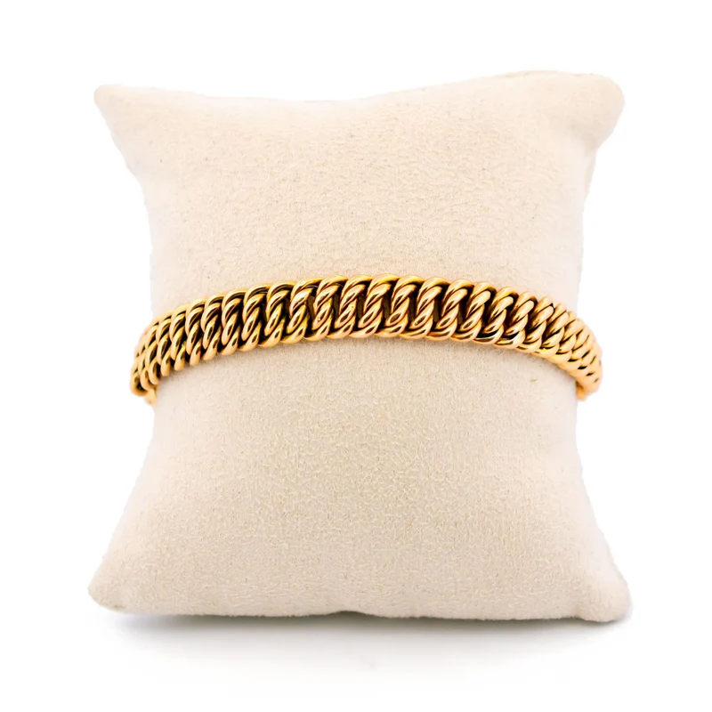 Double Link curb-link bracelet in 14-carat yellow gold
