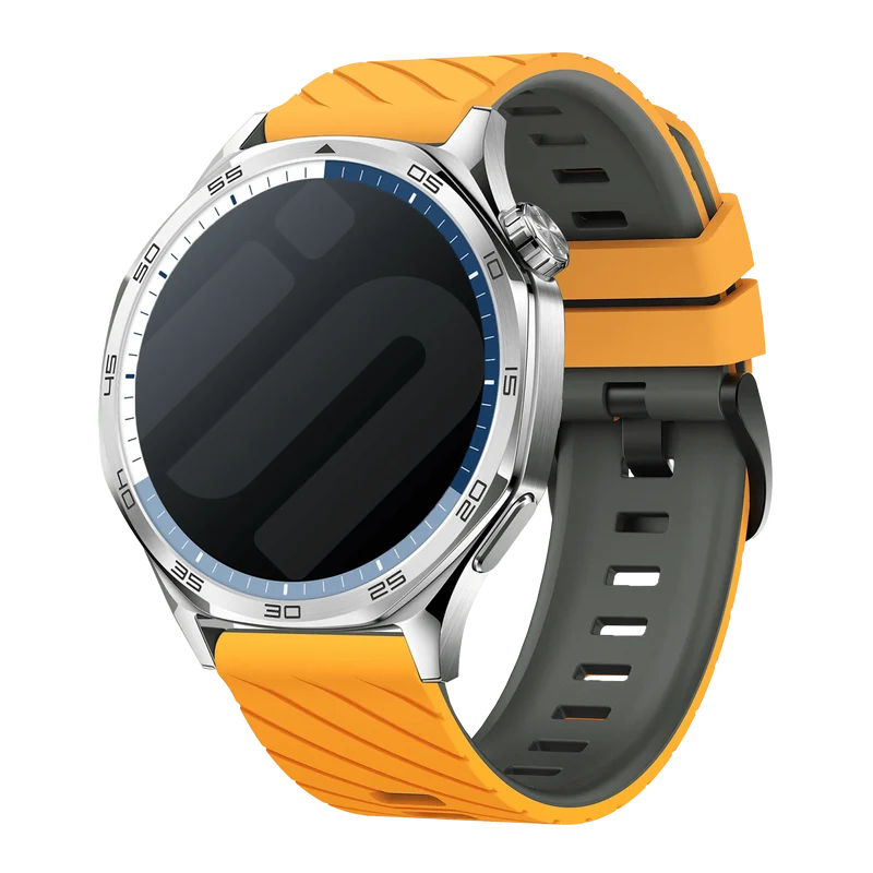 Motorola Moto Watch Ultra Twill Sport Strap (Dark Yellow/Grey)