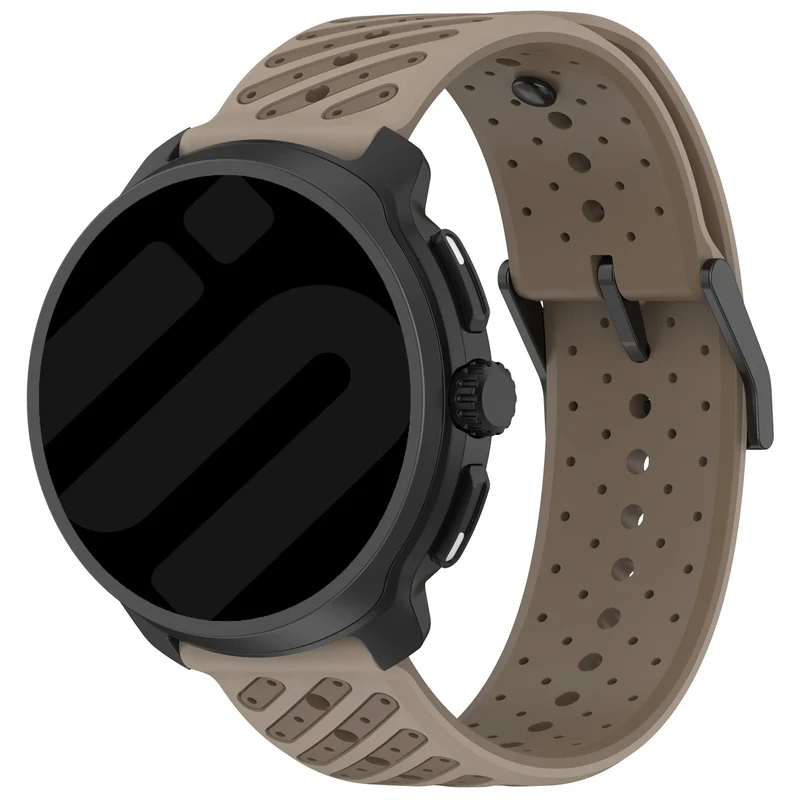 Motorola Moto Watch Ultra Striped Silicone Strap (Brown)