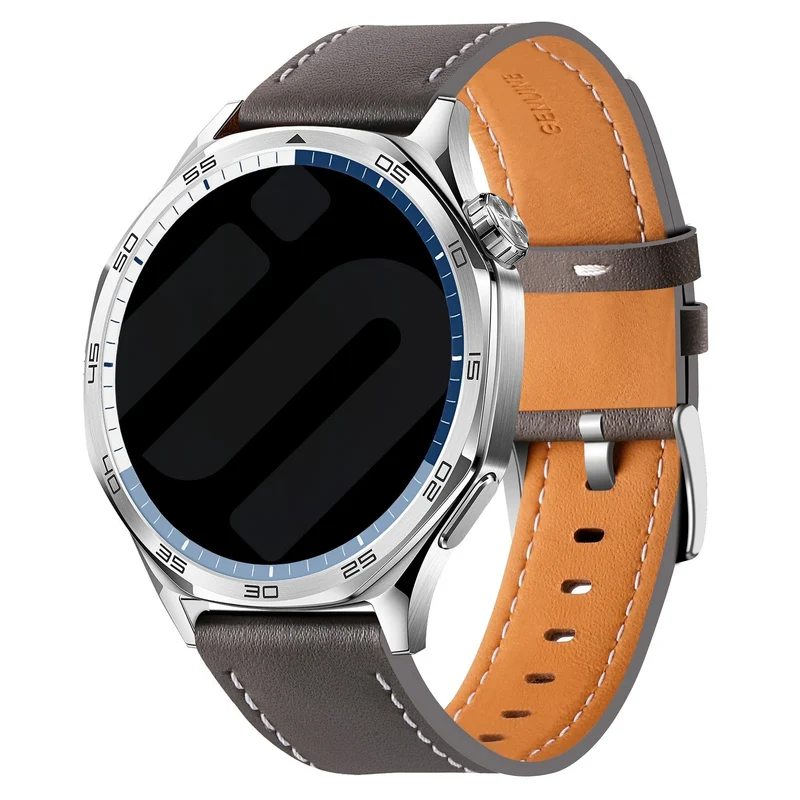 Motorola Moto Watch Ultra Leather Strap 'One Push' (Grey)