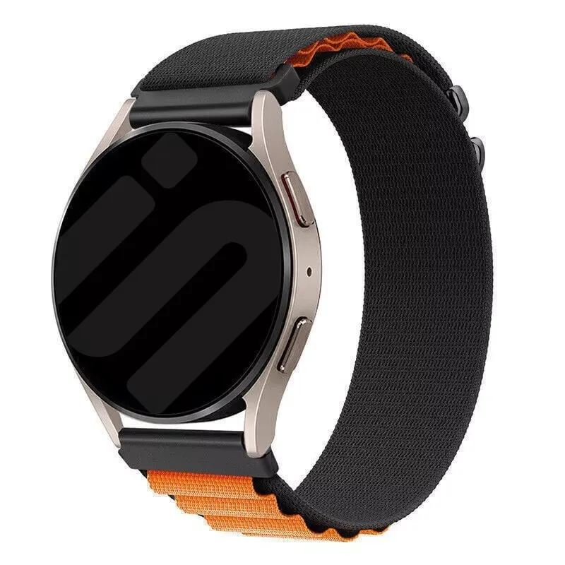 Motorola Moto Watch Ultra Alpine Nylon Strap (Black/Orange)