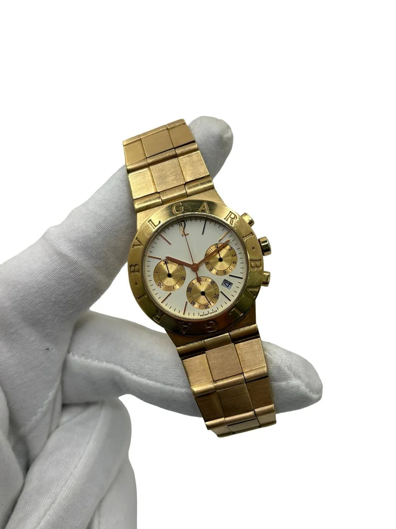 Bulgari Diagono - Yellow gold chronograph watch