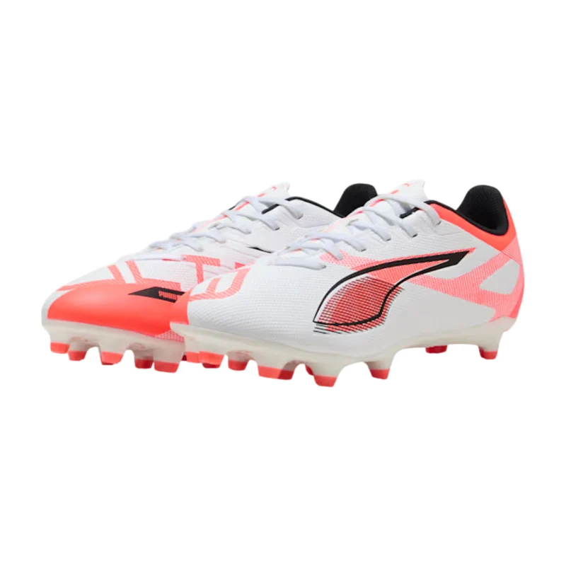 Puma Tacos para Fútbol Ultra 5 Play Blanco/Rojo, para Hombre