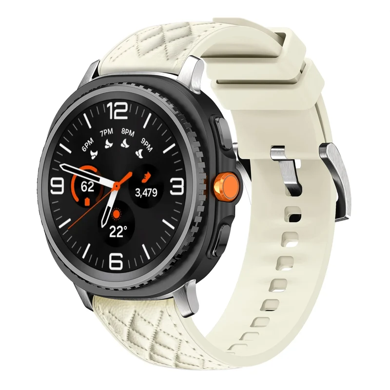 Correa cuero híbrida diamond Samsung Galaxy Watch 9 - 40mm (beige)