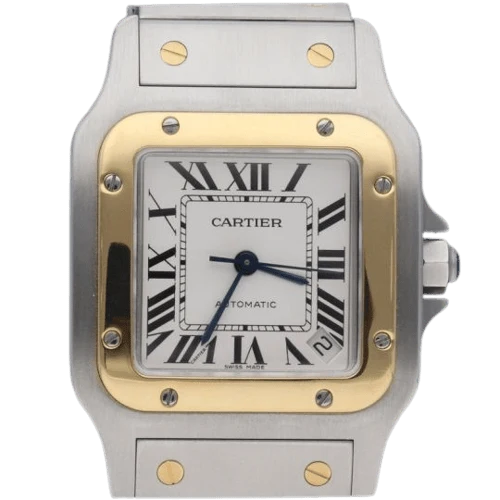 Cartier Santos Galbée XL - Yellow gold and steel watch