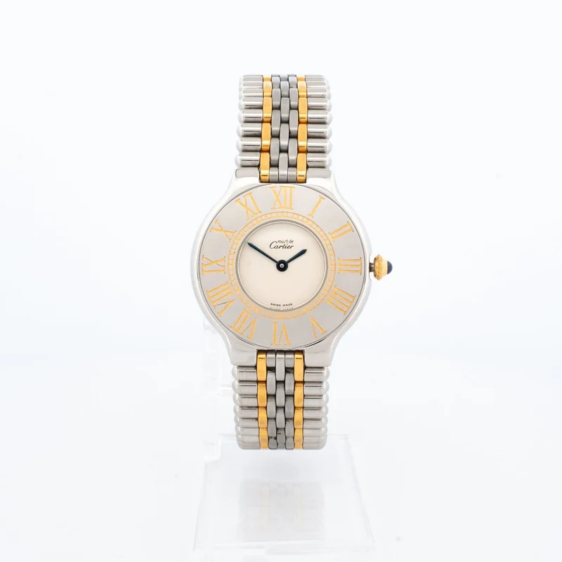 Cartier Must 21 - LM watch in steel and gold, ivory dial