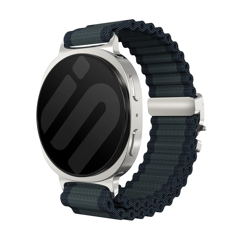 Correa nylon Outdoor con hebilla-P Samsung Galaxy Watch 9 - 44mm (negro con plata)