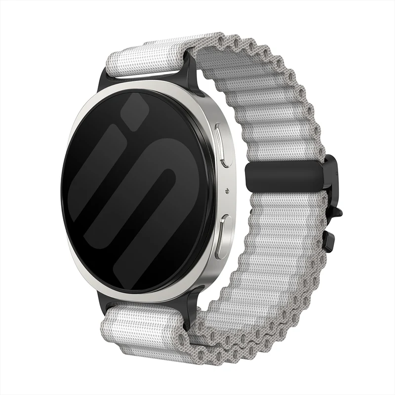Correa nylon Outdoor con hebilla-P Samsung Galaxy Watch 9 - 44mm (blanco con negro)