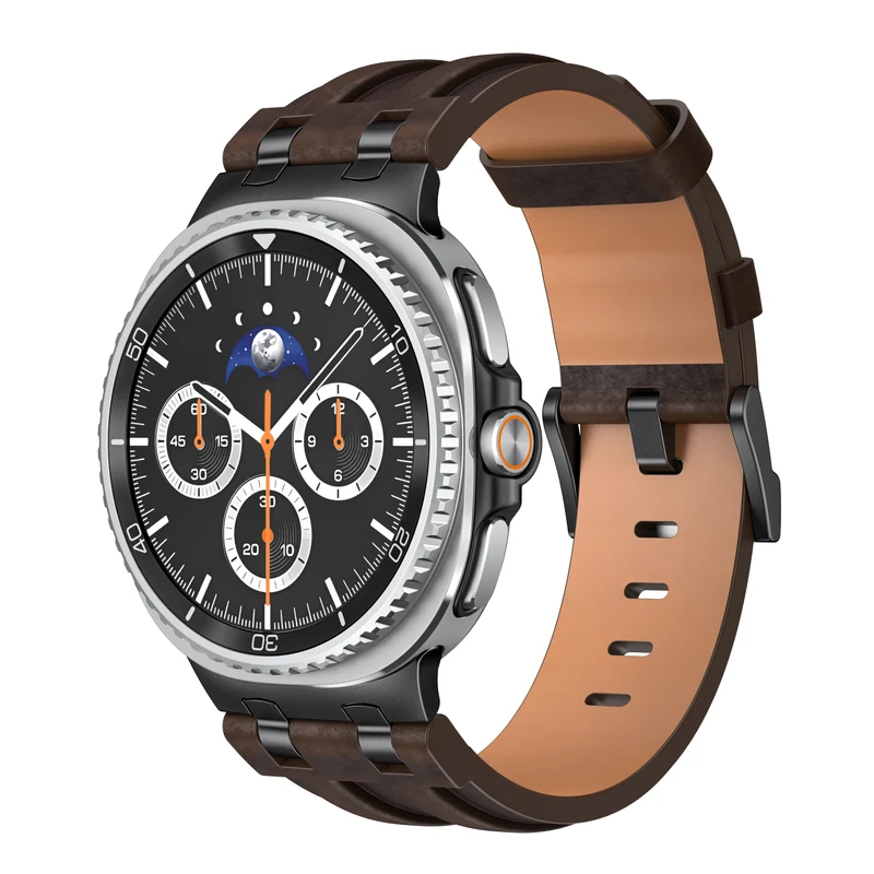 Correa cuero sólida Samsung Galaxy Watch 9 - 40mm (marrón café)