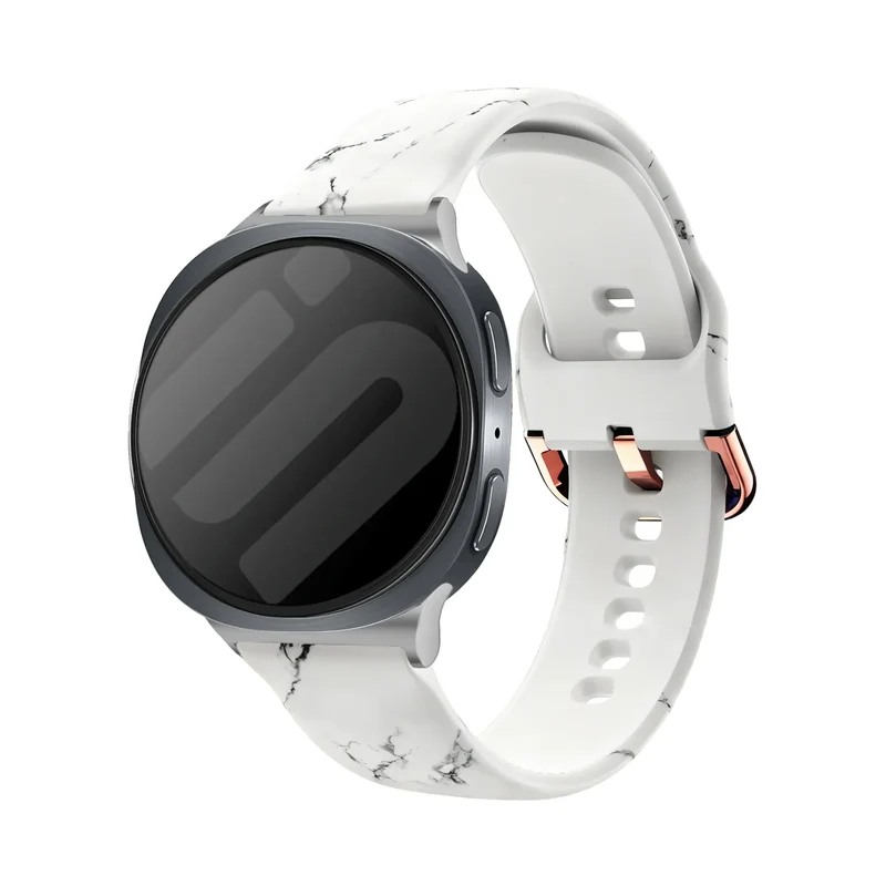 Correa silicona estampado Samsung Galaxy Watch 9 - 40mm (mármol blanco)