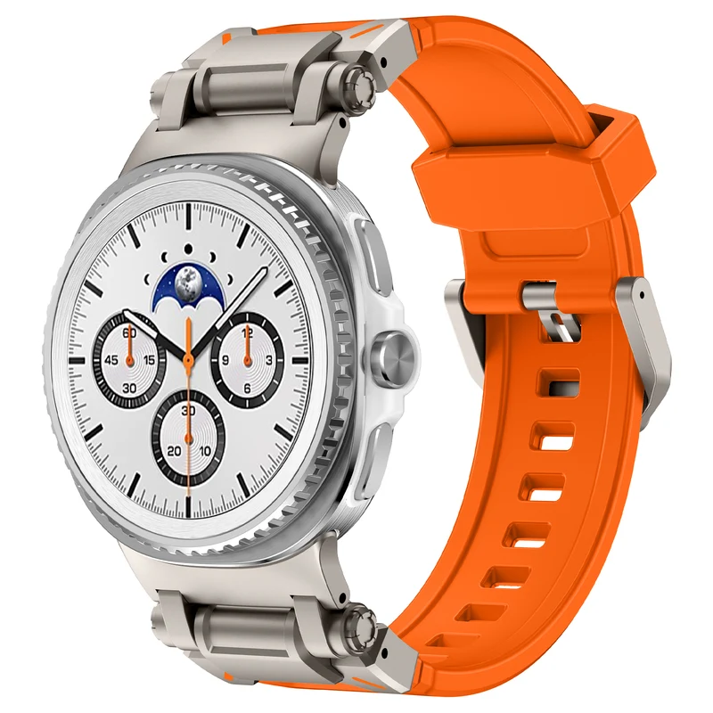 Correa silicona 'Explorer' Samsung Galaxy Watch 9 - 40mm (naranja/titanio)