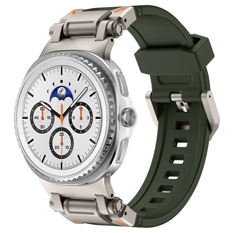 Correa silicona 'Explorer' Samsung Galaxy Watch 9 - 40mm (verde/titanio)