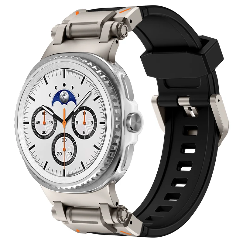 Correa silicona 'Explorer' Samsung Galaxy Watch 9 - 44mm (negro con titanio)