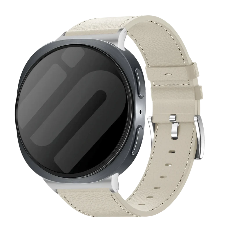 Correa cuero granulado Samsung Galaxy Watch 9 - 44mm (beige)