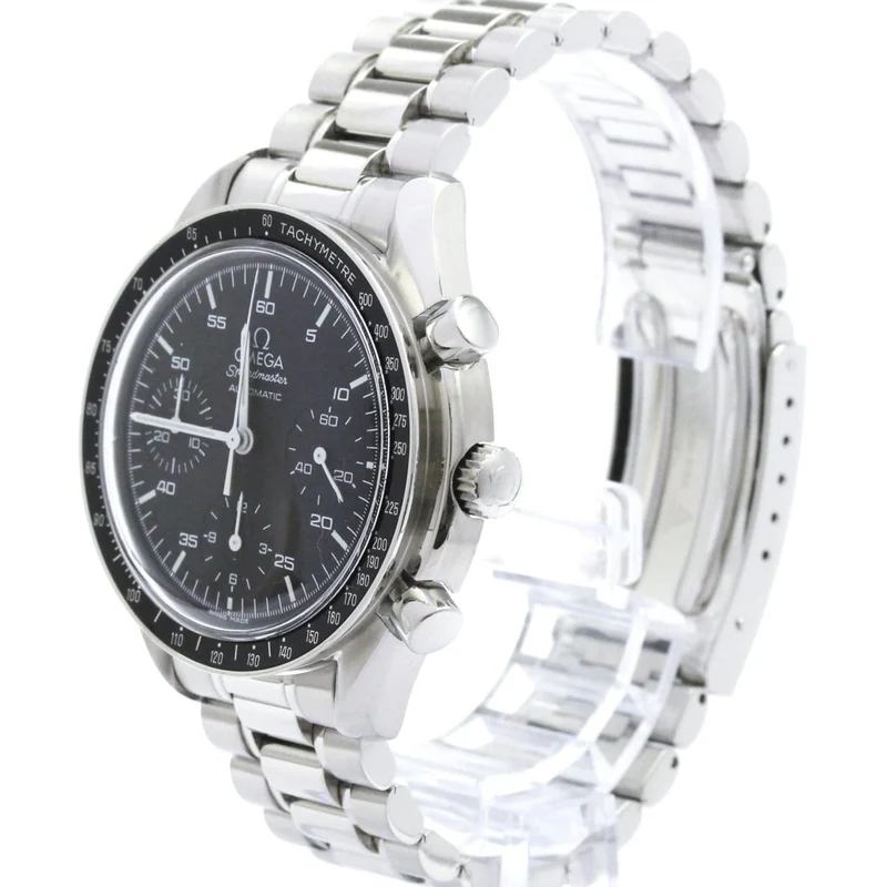 Omega Speedmaster Reduced - Automatic stainless steel chronograph watch