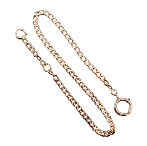 18k rose gold watch Albert chain