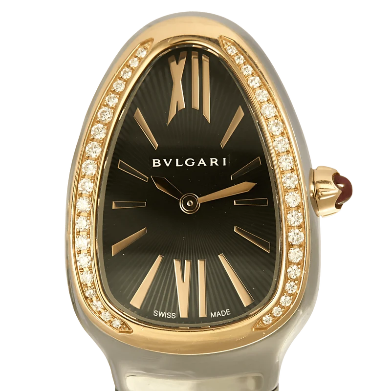 Bulgari - Montre Serpenti Tubogas en or rose et acier