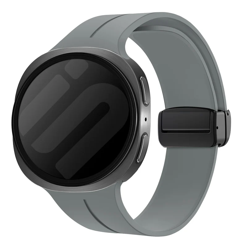 Correa silicona con hebilla-D Samsung Galaxy Watch 9 - 40mm (gris oscuro)