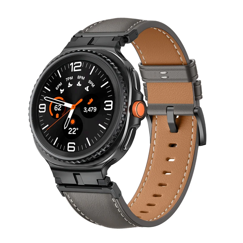 Correa cuero 'Premium' Samsung Galaxy Watch 9 - 40mm (gris)