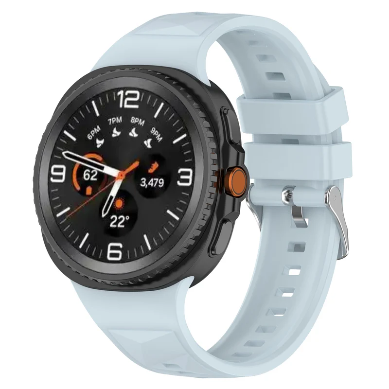 Correa silicona diamante Samsung Galaxy Watch 9 - 44mm (azul claro)