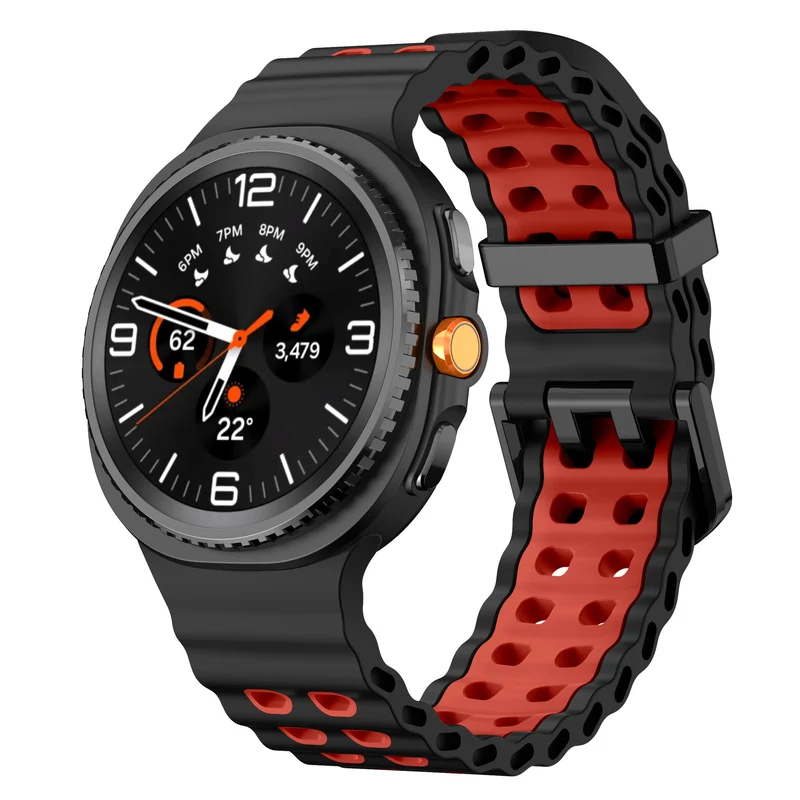 Correa Ocean Samsung Galaxy Watch 9 - 44mm (negro/rojo)