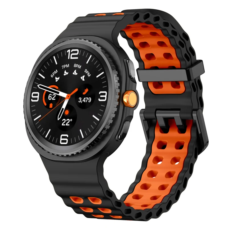 Correa Ocean Samsung Galaxy Watch 9 - 40mm (negro/naranja)